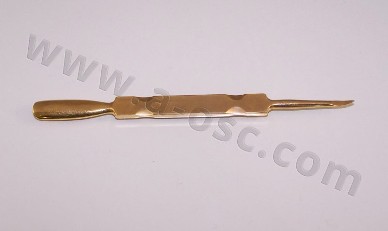 Nail Pusher gold plated with spoon